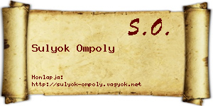 Sulyok Ompoly névjegykártya